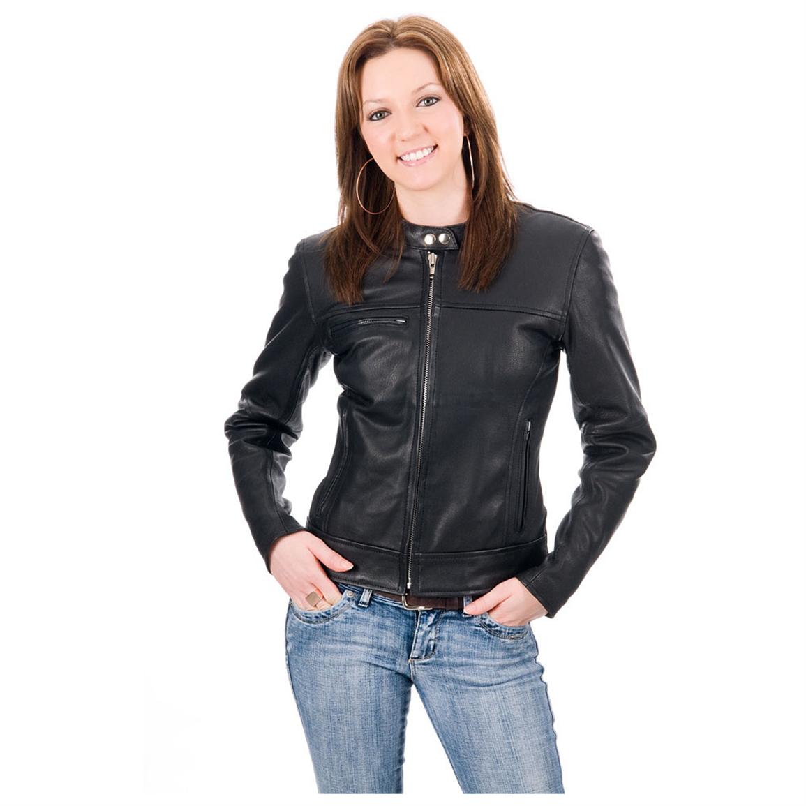 Women's Mossi® Classic Leather Jacket - 166069, Insulated Jackets ...