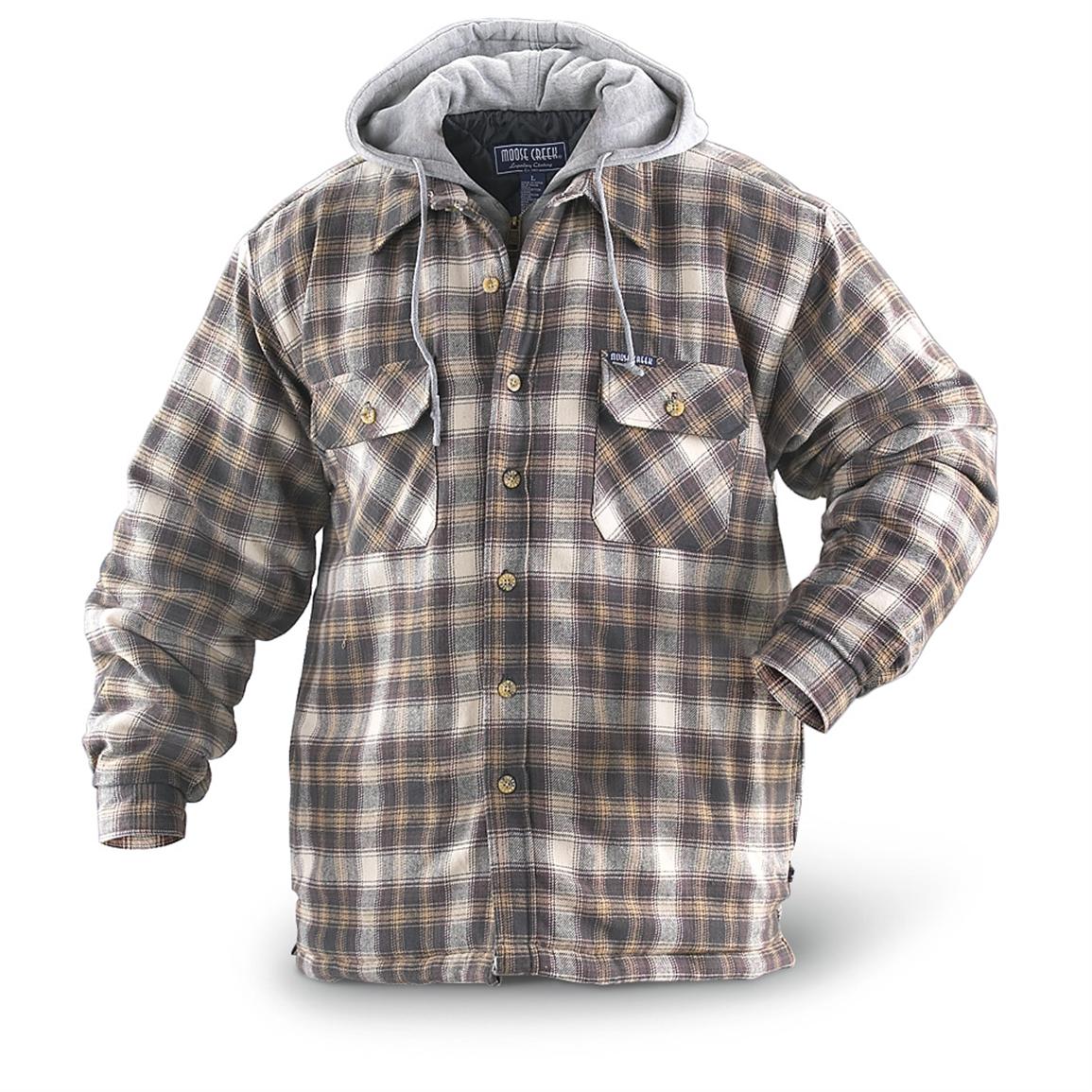 Moose Creek® Dakota Hooded Shirt Jacket 166104, Insulated Jackets & Coats at Sportsman's Guide