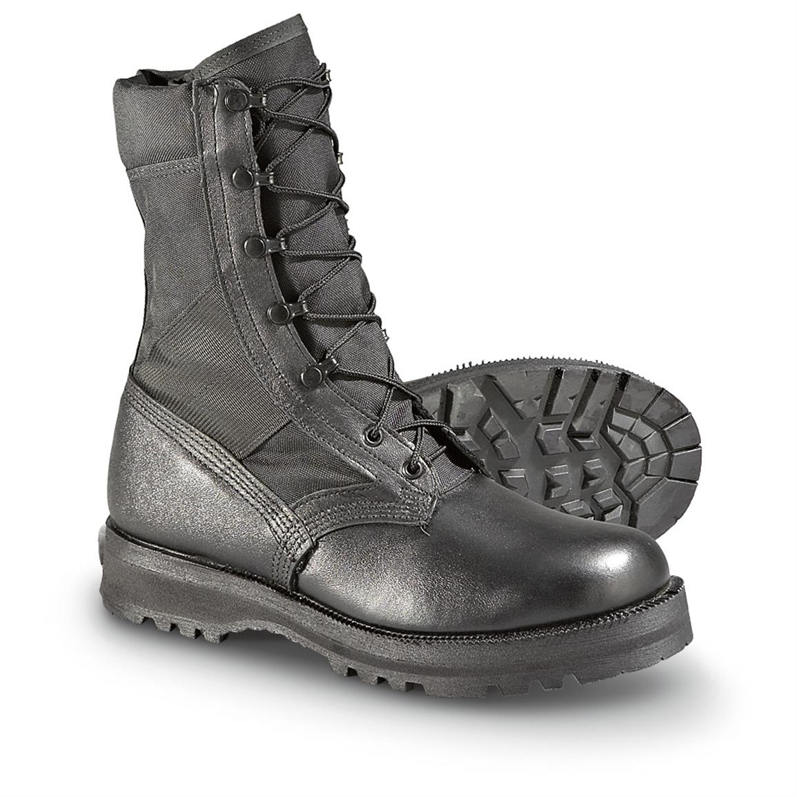 Men's Wellco® Mil. - spec Army Boots, Black - 166269, Combat & Tactical ...