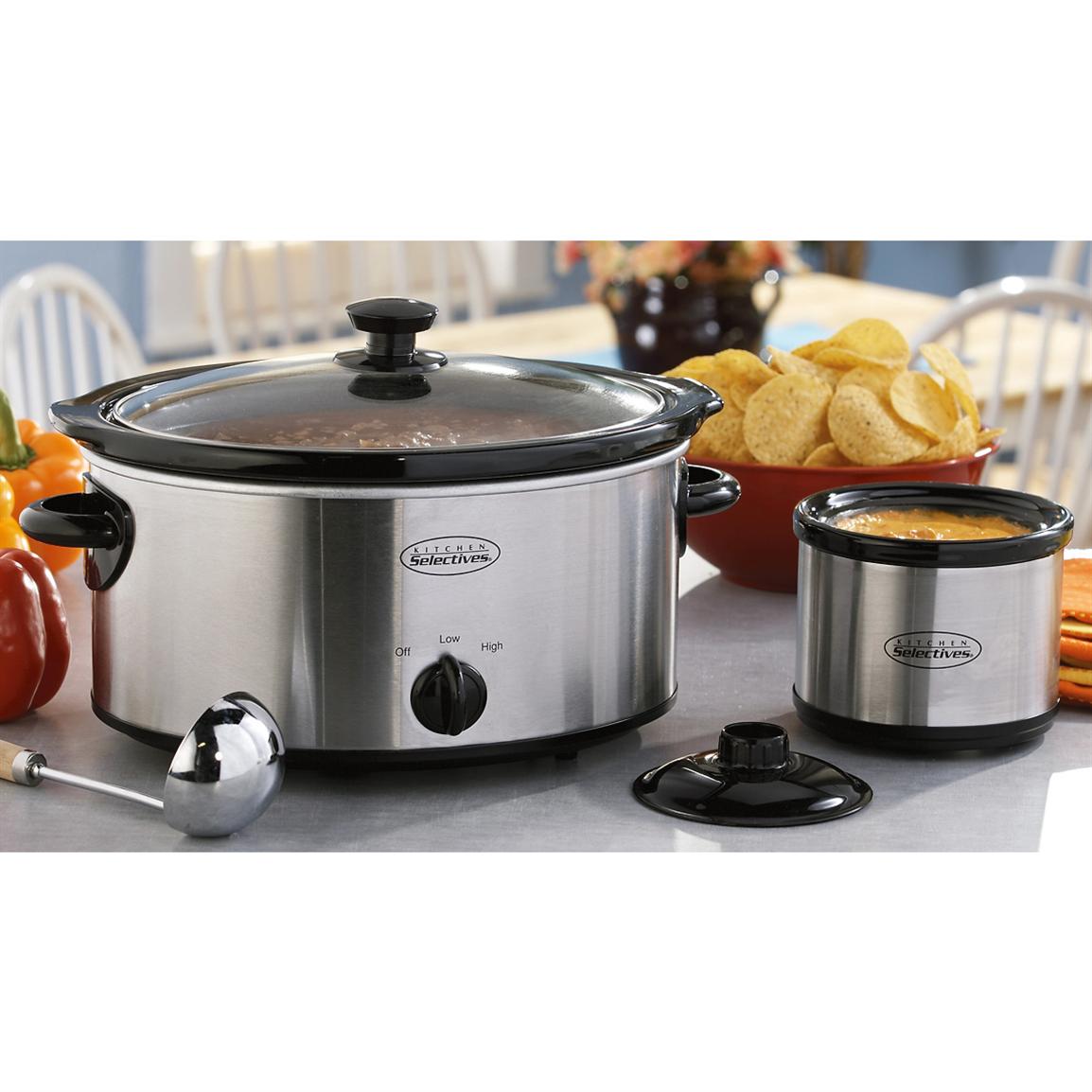 Kitchen Selectives® 5 qt. Stainless Steel Slow Cooker