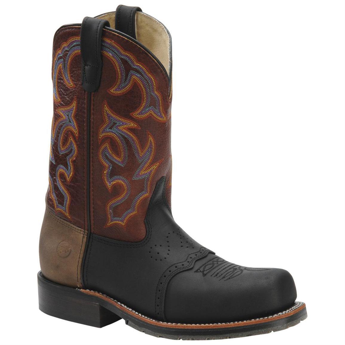 cheap square steel toe boots