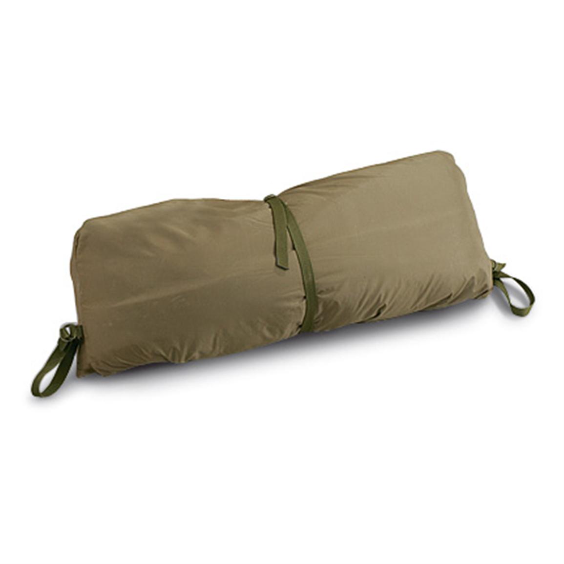 3 Pc. Used Czech Military Sleeping Bag, Olive Drab 166464, Sleeping