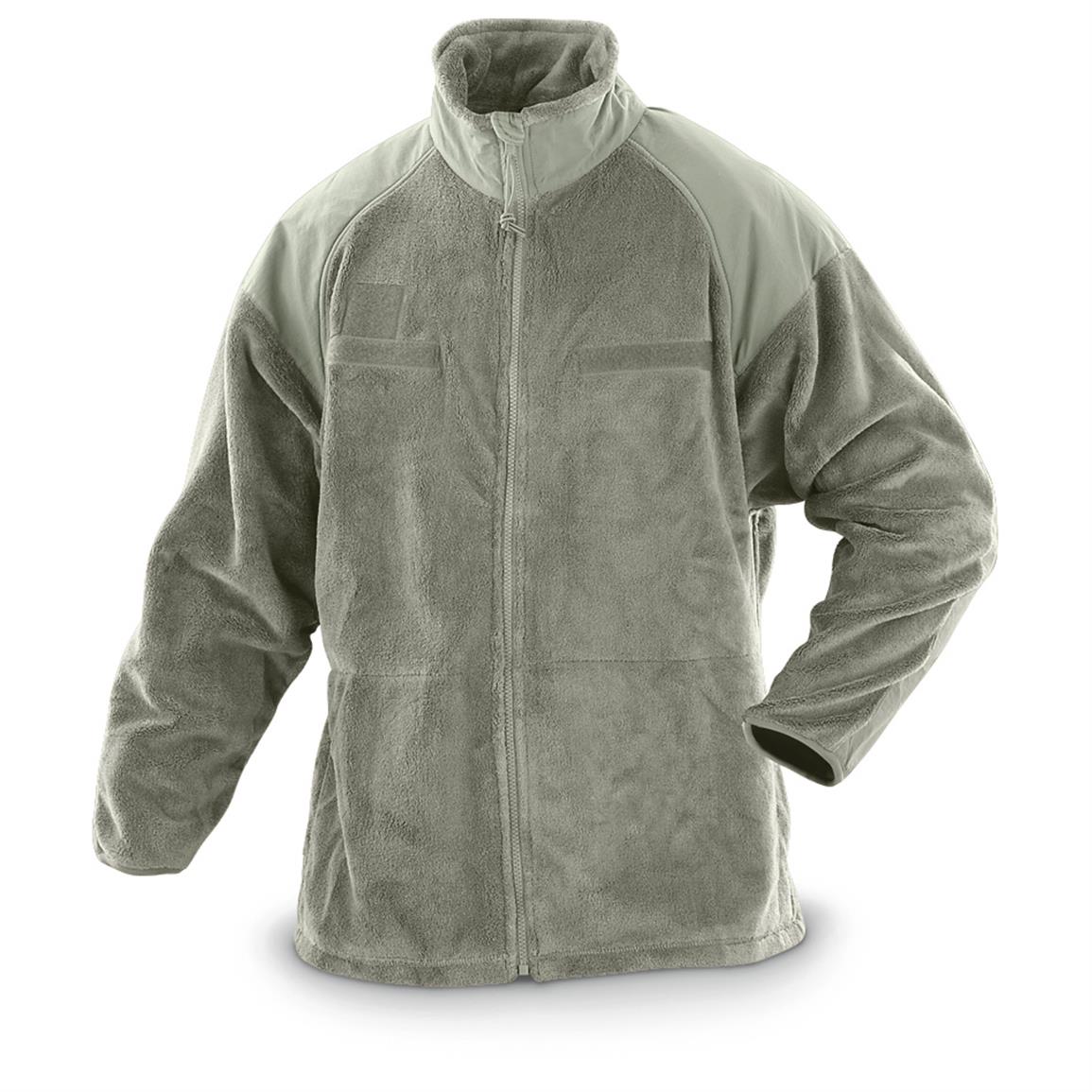 Large Regular  Military Fleece Jacket PolarTec Peckham USA Genuine    Excellent 