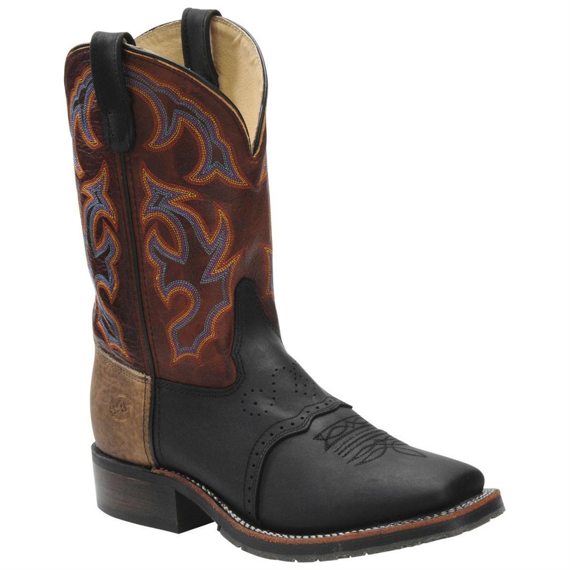 Men's Double - H® Wide Square Toe Work Roper Boots - 166484, Cowboy ...