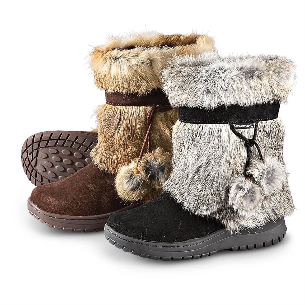 Women's Bearpaw® Tama Rabbit Fur Boots - 166757, Casual Shoes at ...