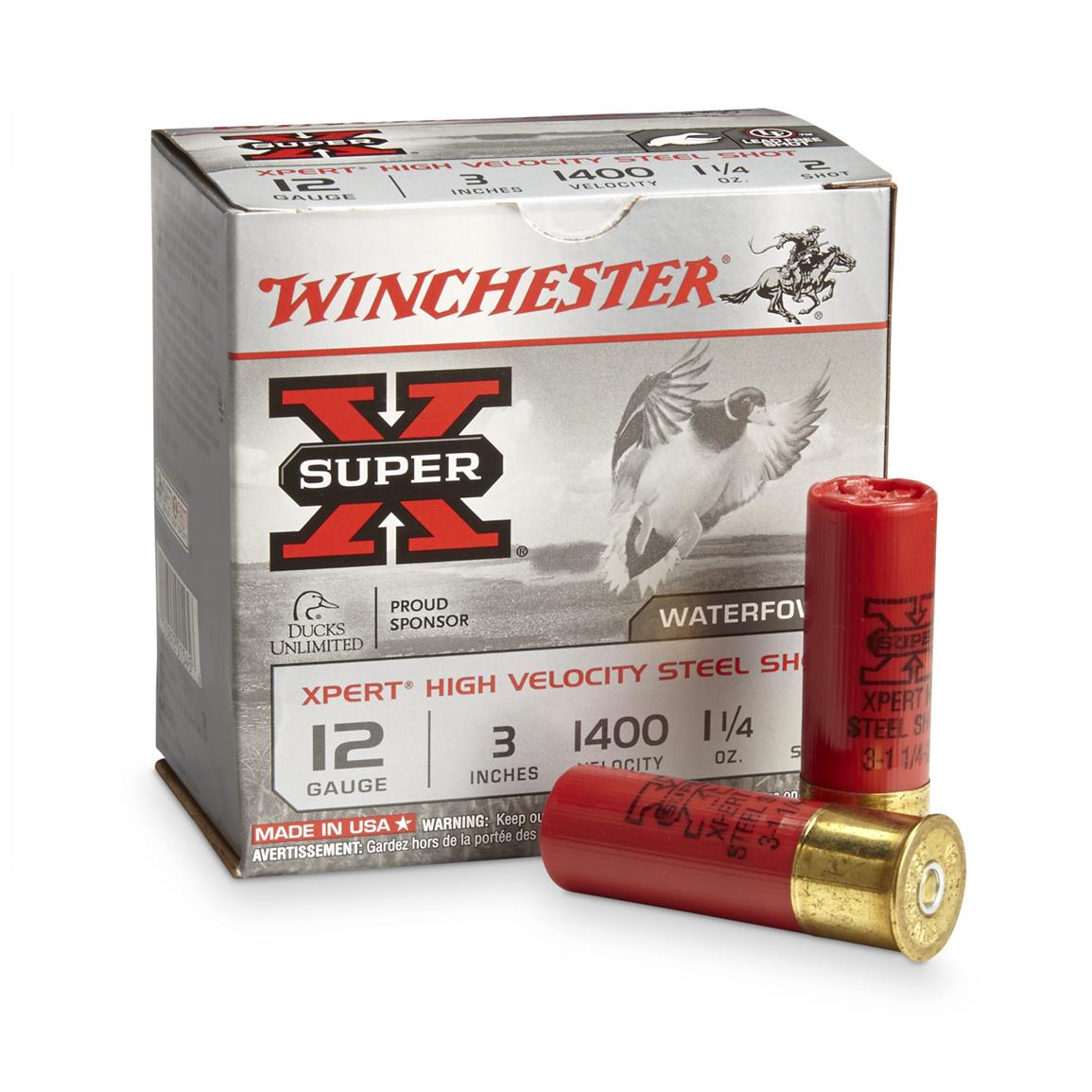 Winchester&reg;, XPert Steel, 12 Gauge, 3&quot;, 1 1/4 oz. Waterfowl Shotshells, 25 Rounds