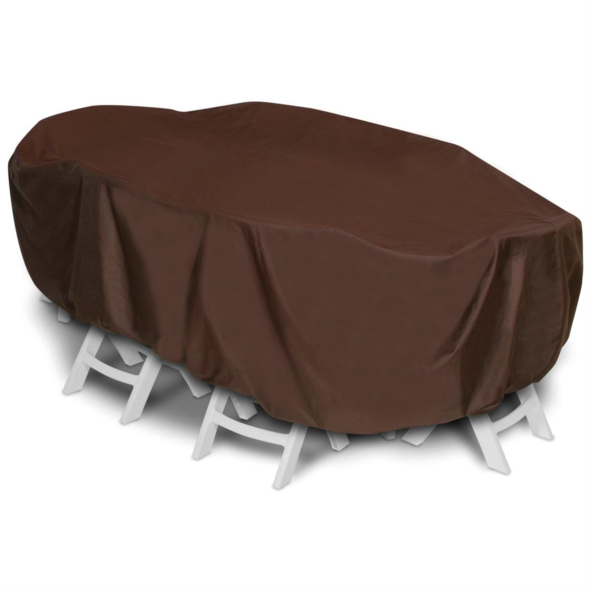 Two Dogs Designs 92 Oval Rectangle Patio Table Cover Solid Double Tap To Zoom