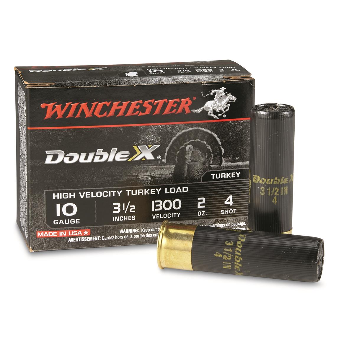 Winchester Double X High-velocity Turkey Load, 10 Gauge, 3 1/2", 2 oz., 10 Rounds