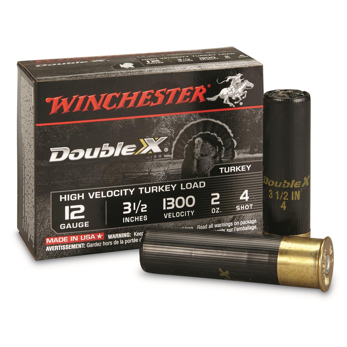 Winchester, 12 Gauge, 3 1/2&quot;, 2 oz., High Velocity Copper Plated Turkey Shotshells, 10 Rounds