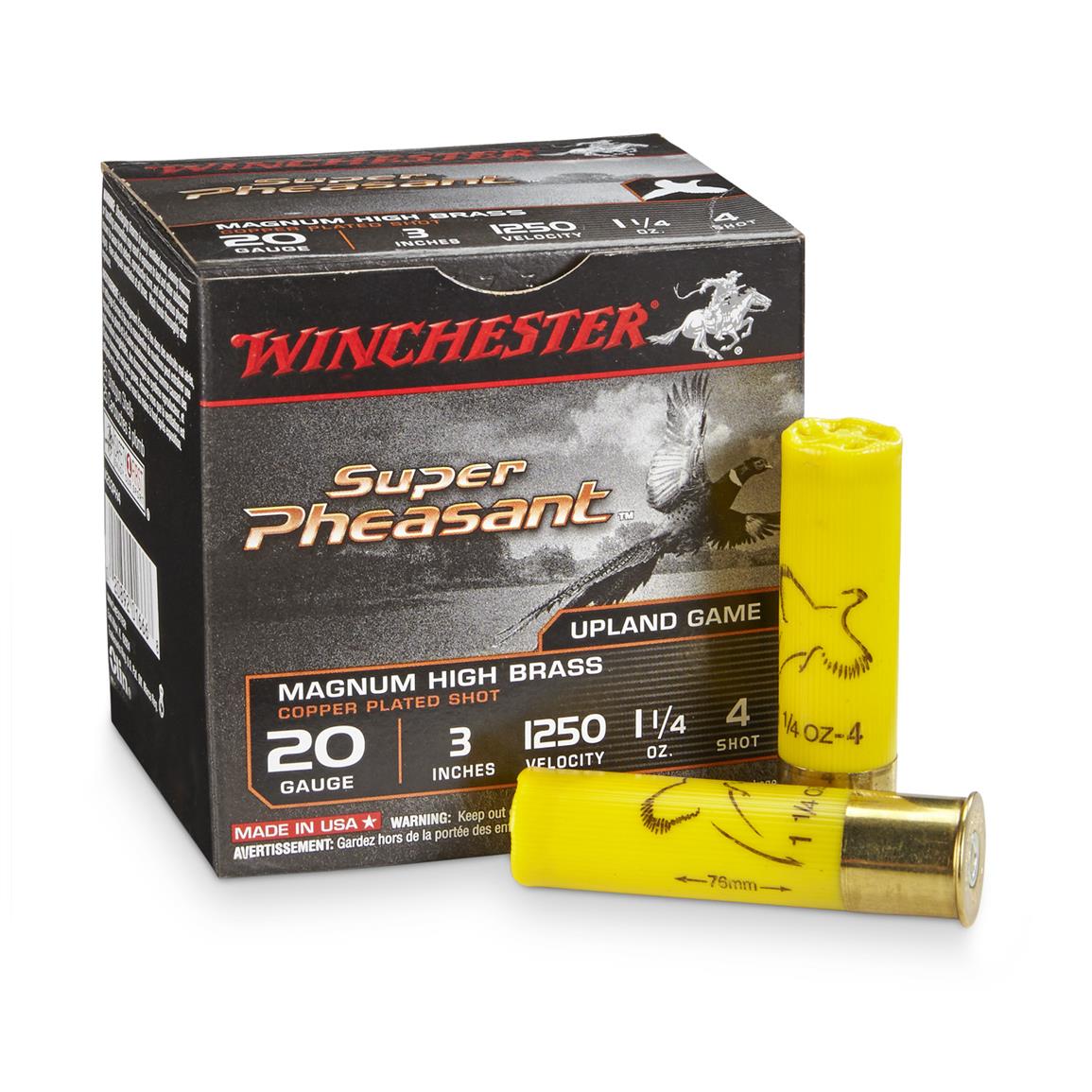 25 rds. Winchester® 20 Gauge 3" 1 1/4 oz. Super-X® Super Pheasant Copper Plated Shotshells