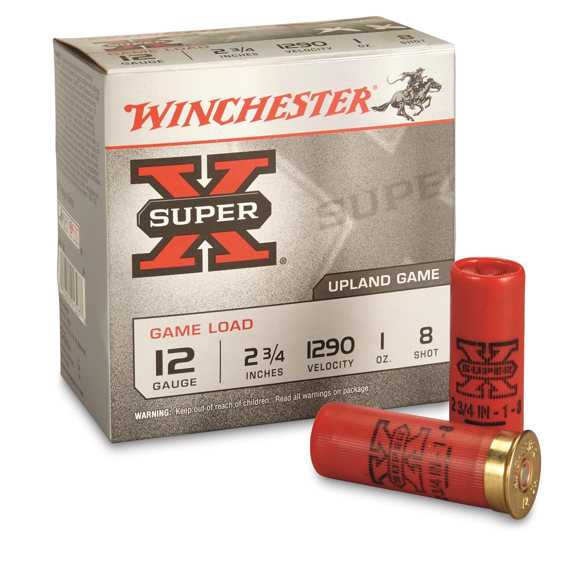 Winchester, 12 Gauge, 2 3/4&quot;, 1 oz., Super-X Game Loads, 25 Rounds