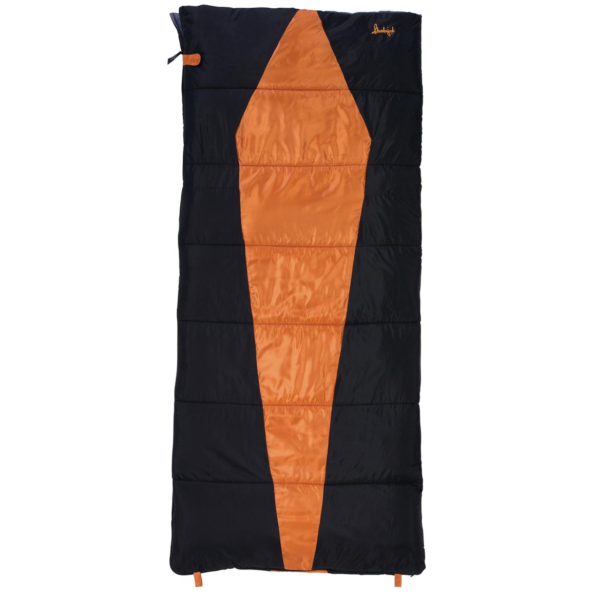 Slumberjack® Chopper +40° F Oversized Sleeping Bag, Black / Orange