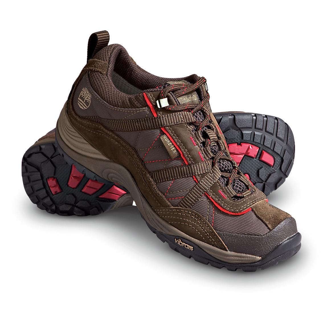Women's Timberland® GORE - TEX® Lionshead Low Hikers, Brown / Red ...