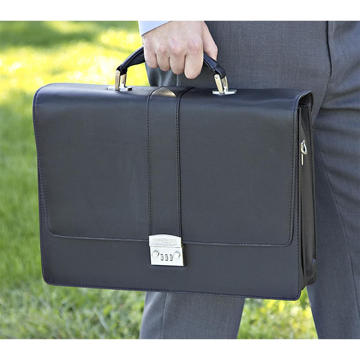 Kenneth Cole® Reaction™ Leather Briefcase - 168481, Briefcases & Laptop ...