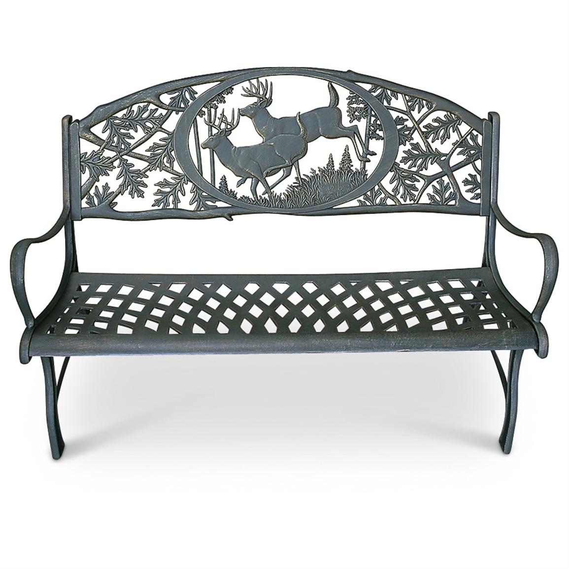 Cast Iron Outdoor Bench - 169588, Patio Furniture at Sportsman's Guide