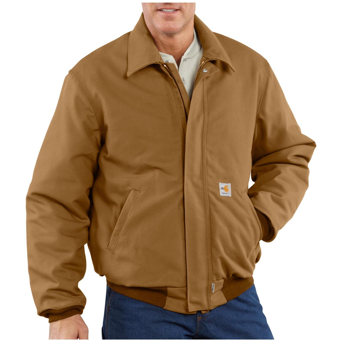 Carhartt® Flame - resistant Duck Bomber Jacket - 169991, Insulated ...