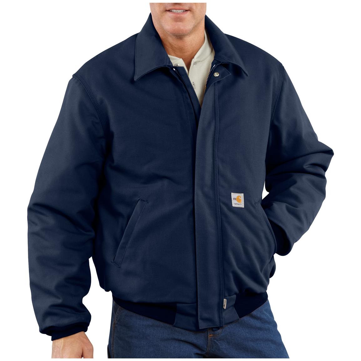 Carhartt® Flame - resistant Duck Bomber Jacket - 169991, Insulated ...