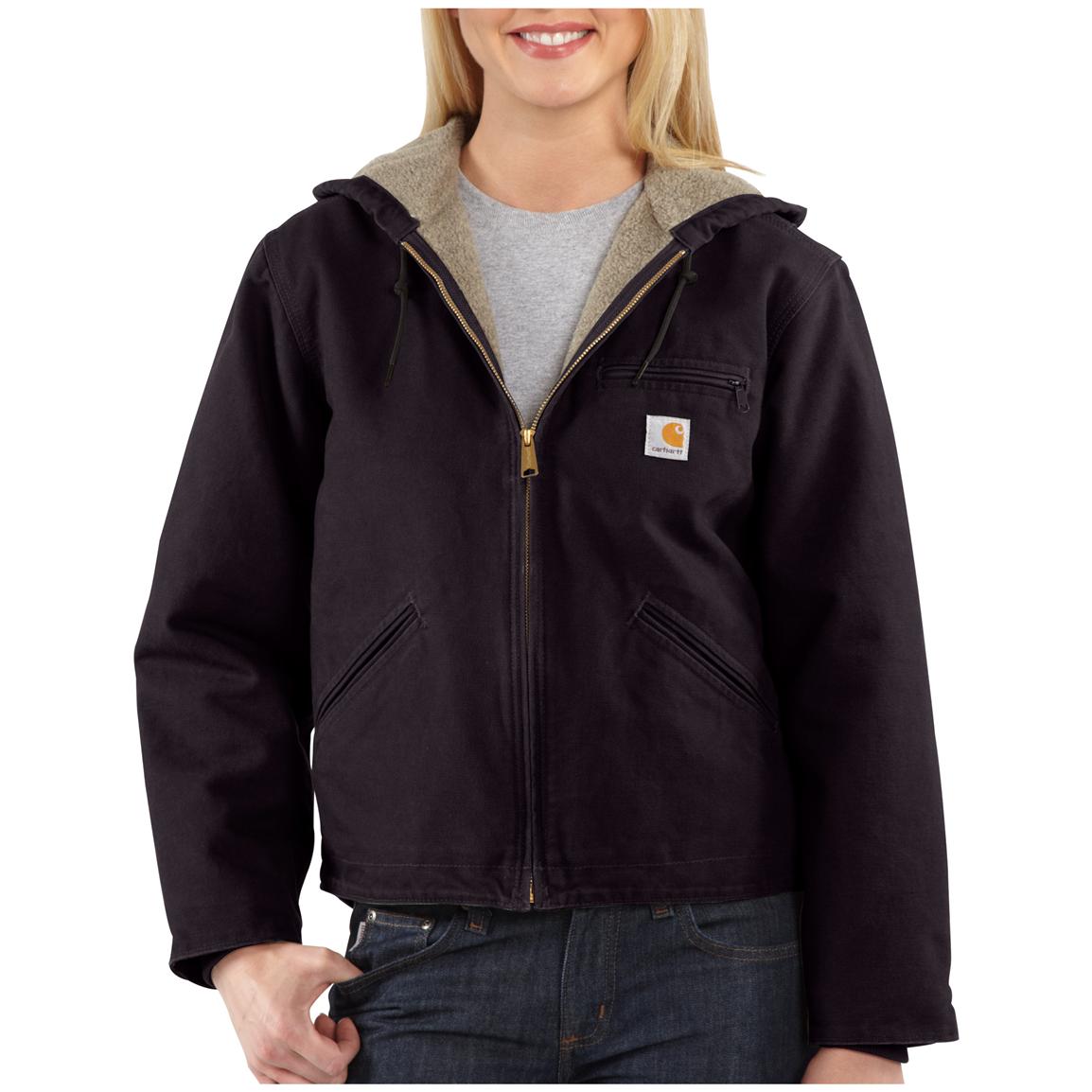 Women's Carhartt® Sandstone Sierra Hooded Jacket - 169997, Insulated ...