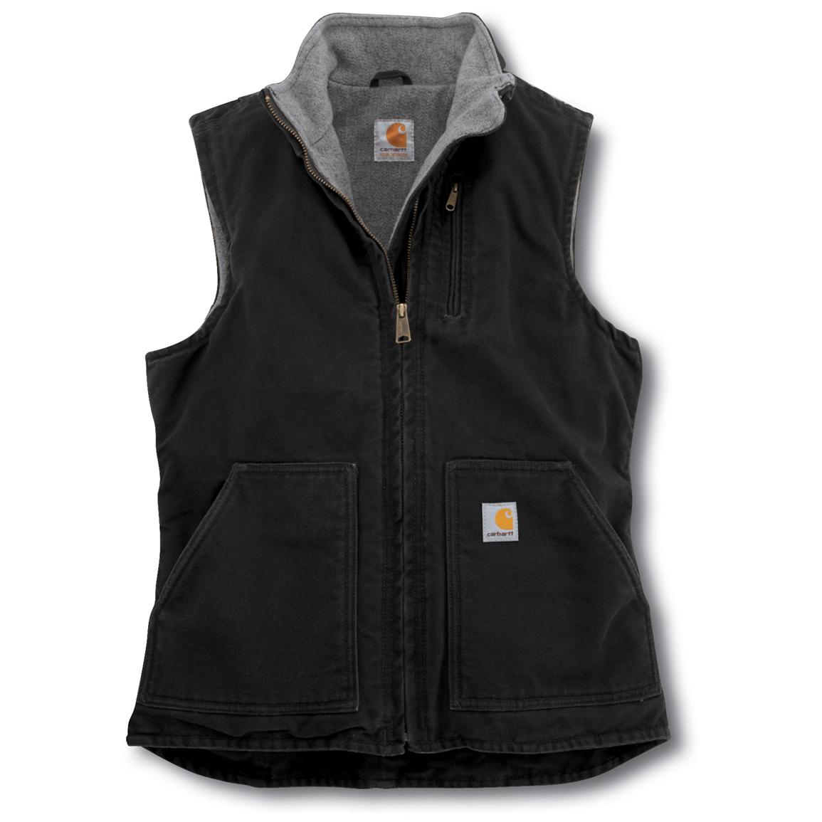 Women's Carhartt® Sandstone Mock Neck Vest - 170000, Vests at 365 ...