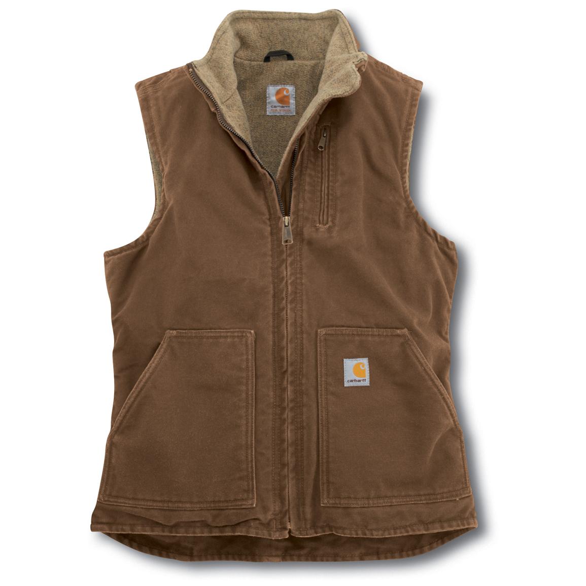Download Women's Carhartt® Sandstone Mock Neck Vest - 170000, at ...