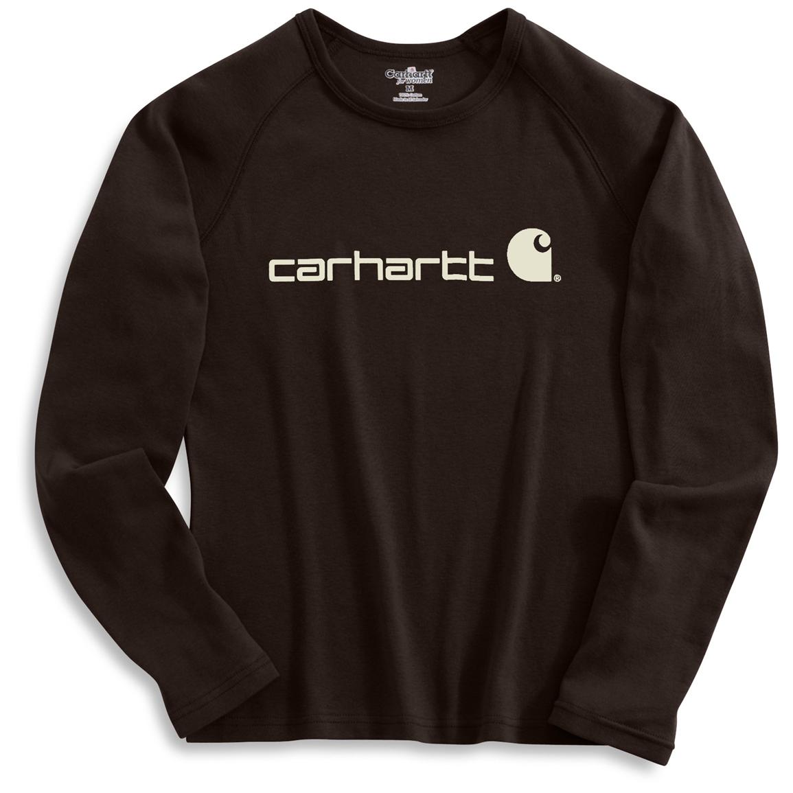 Women's Carhartt® Long Sleeve Signature T - Shirt - 170009, Shirts at ...