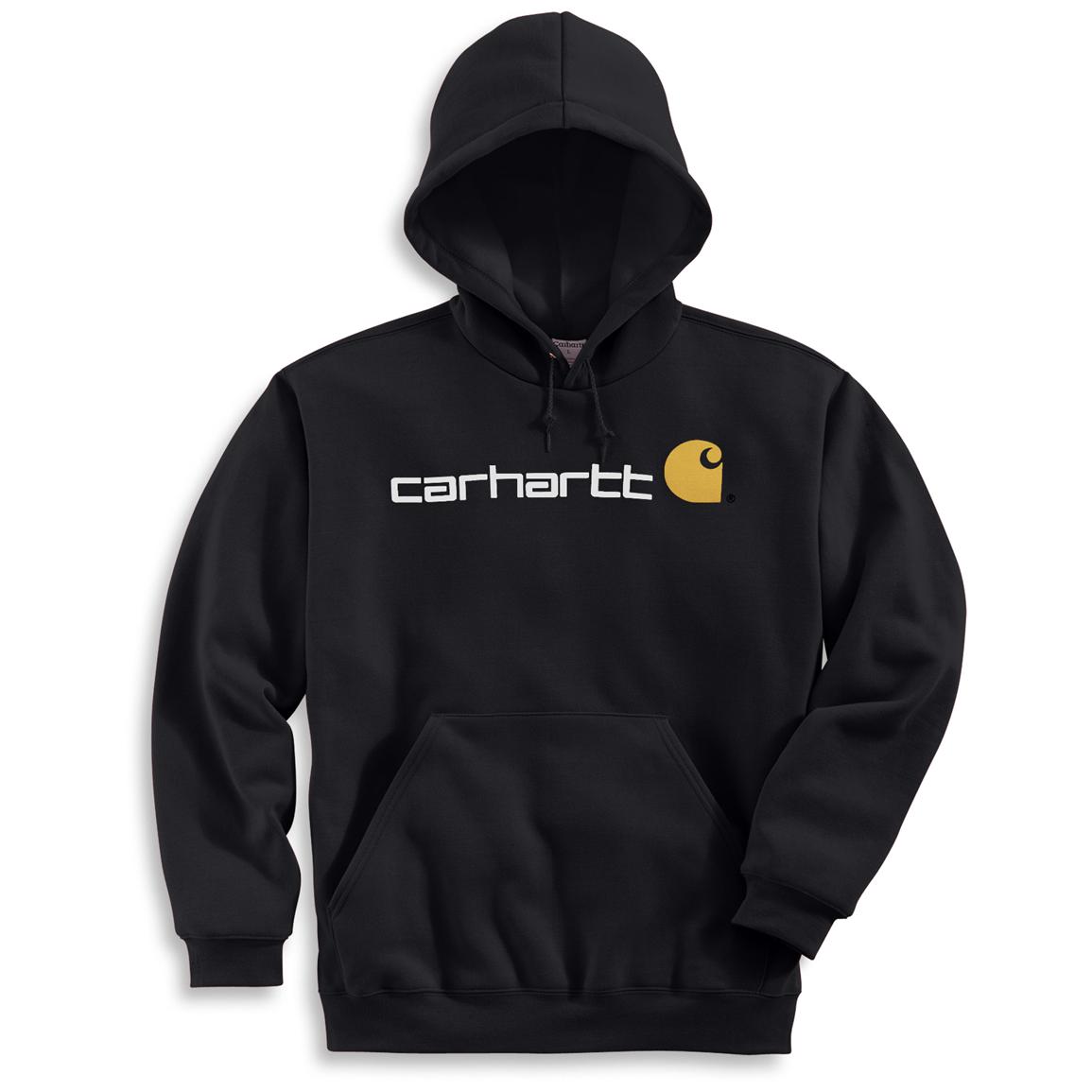 Men's Carhartt® Midweight Hooded Logo Pullover Sweatshirt, Tall ...