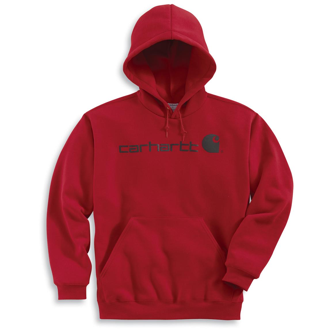 Men's Carhartt® Midweight Hooded Logo Pullover Sweatshirt, Tall ...