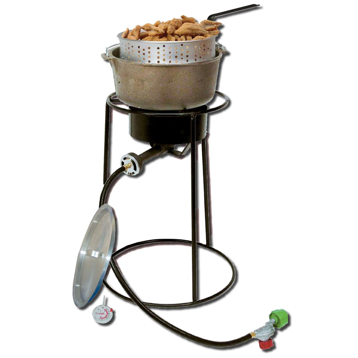 King Kooker® 22 inch Outdoor Cooker with Cast Iron Pot and Aluminum Lid