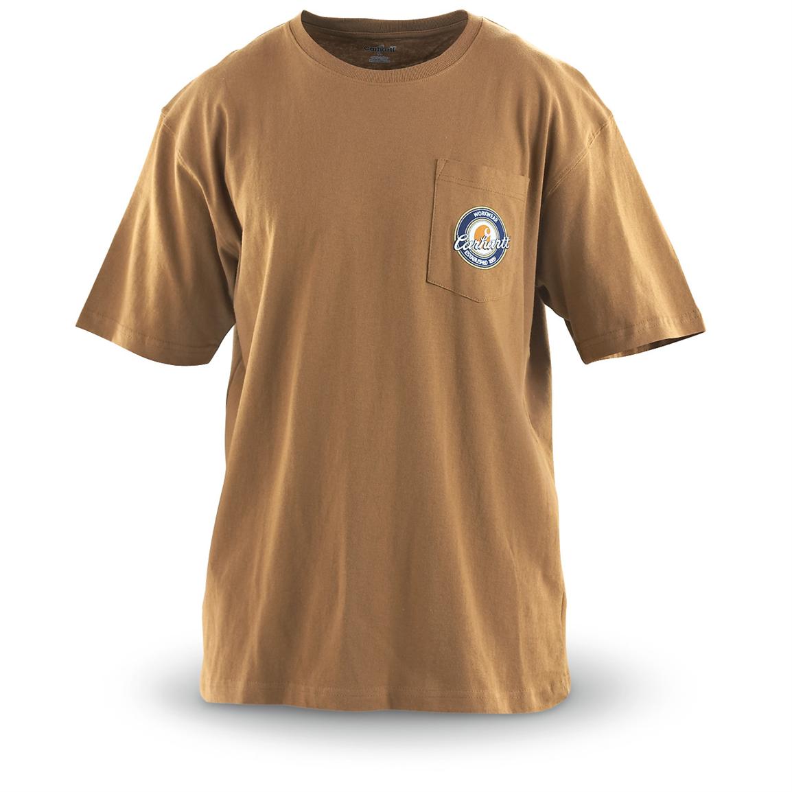Download 2 Carhartt® Pocket T - shirts, 1 Brown / 1 Heather Gray ...