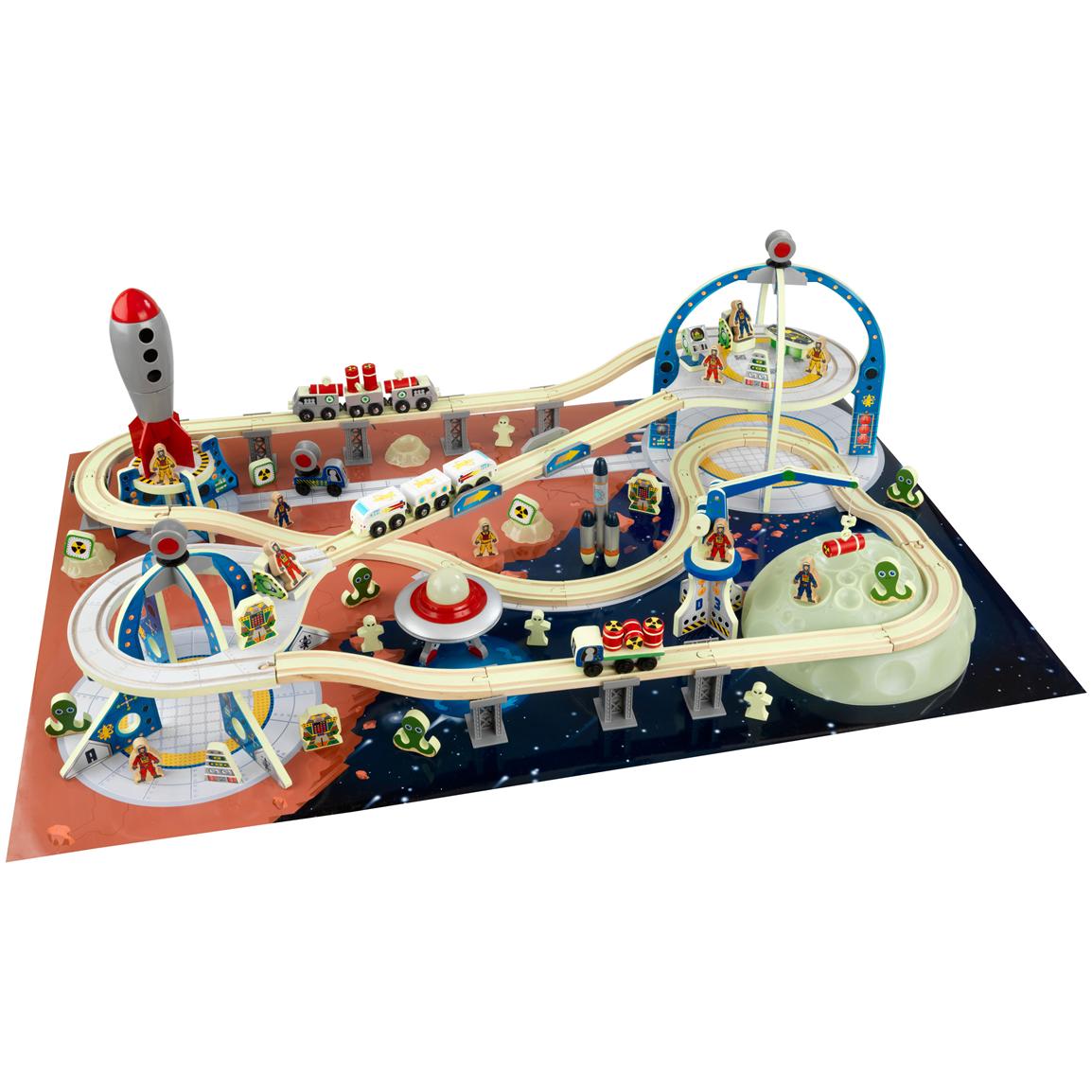 glow in the dark train set