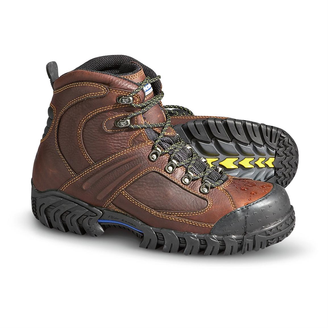 Men's Michelin® Waterproof Steel Toe Work Boots, Brown - 170711, Work ...