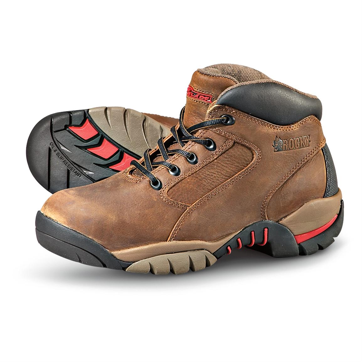 Men's Rocky® Steel Toe Hiking Boots, Brown - 170723 ...