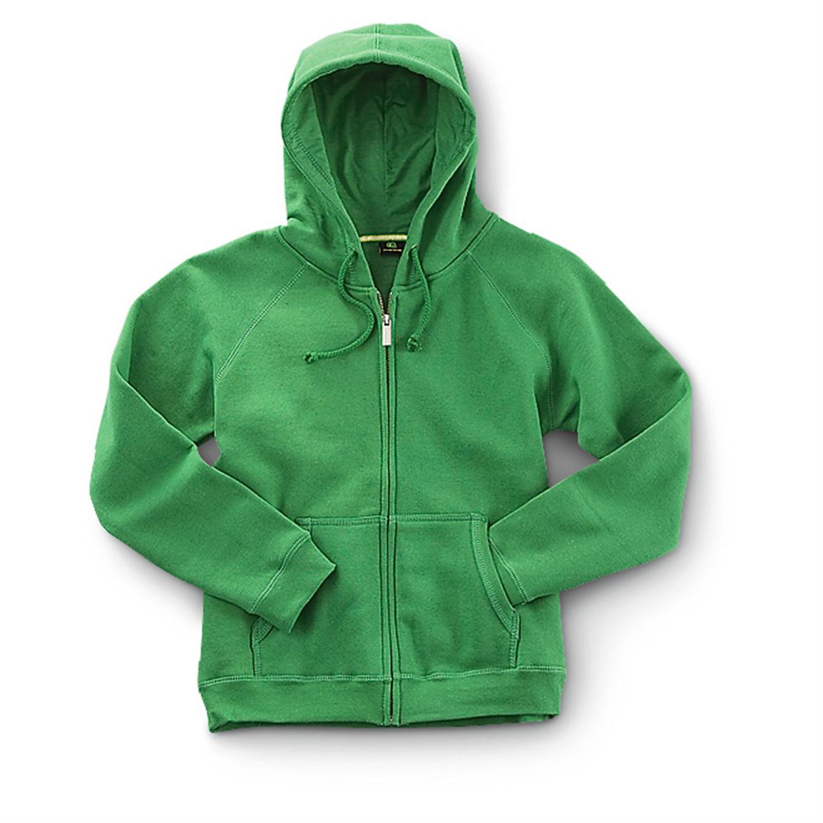 2 Women's John Deere® Zip - front Hoodies, 1 Green / 1 Pink - 171017 ...