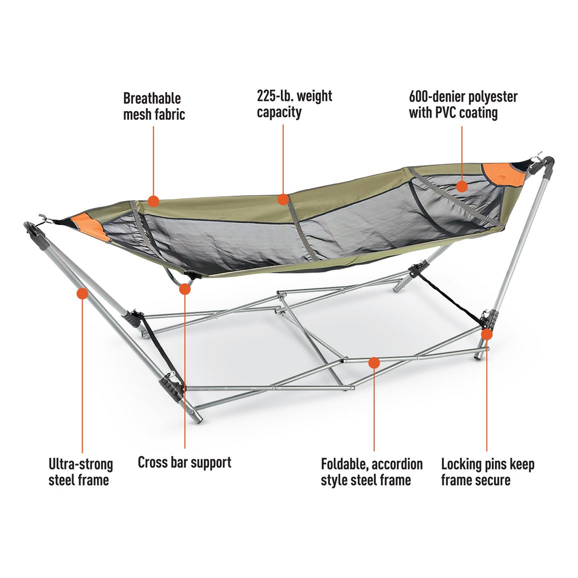 Guide Gear Portable Folding Hammock 172580 Hammocks At Sportsman s Guide Guide Gear Portable Folding Hammock 172580 Hammocks At Sportsman s Guide