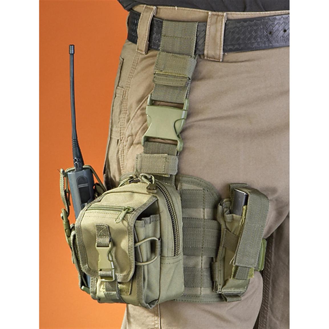 Military-Style Drop Leg Panel with Pouches - 172764, Military Style ...