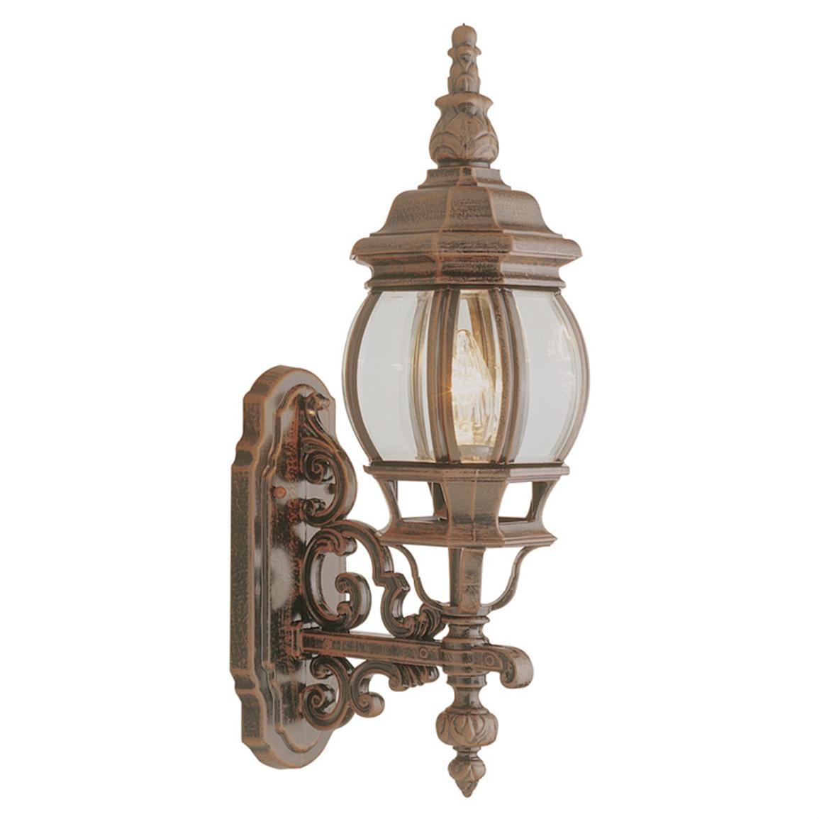 Trans Globe Lighting 1 Light Outdoor Rust Wall Lantern 173602, Solar & Outdoor Lighting at