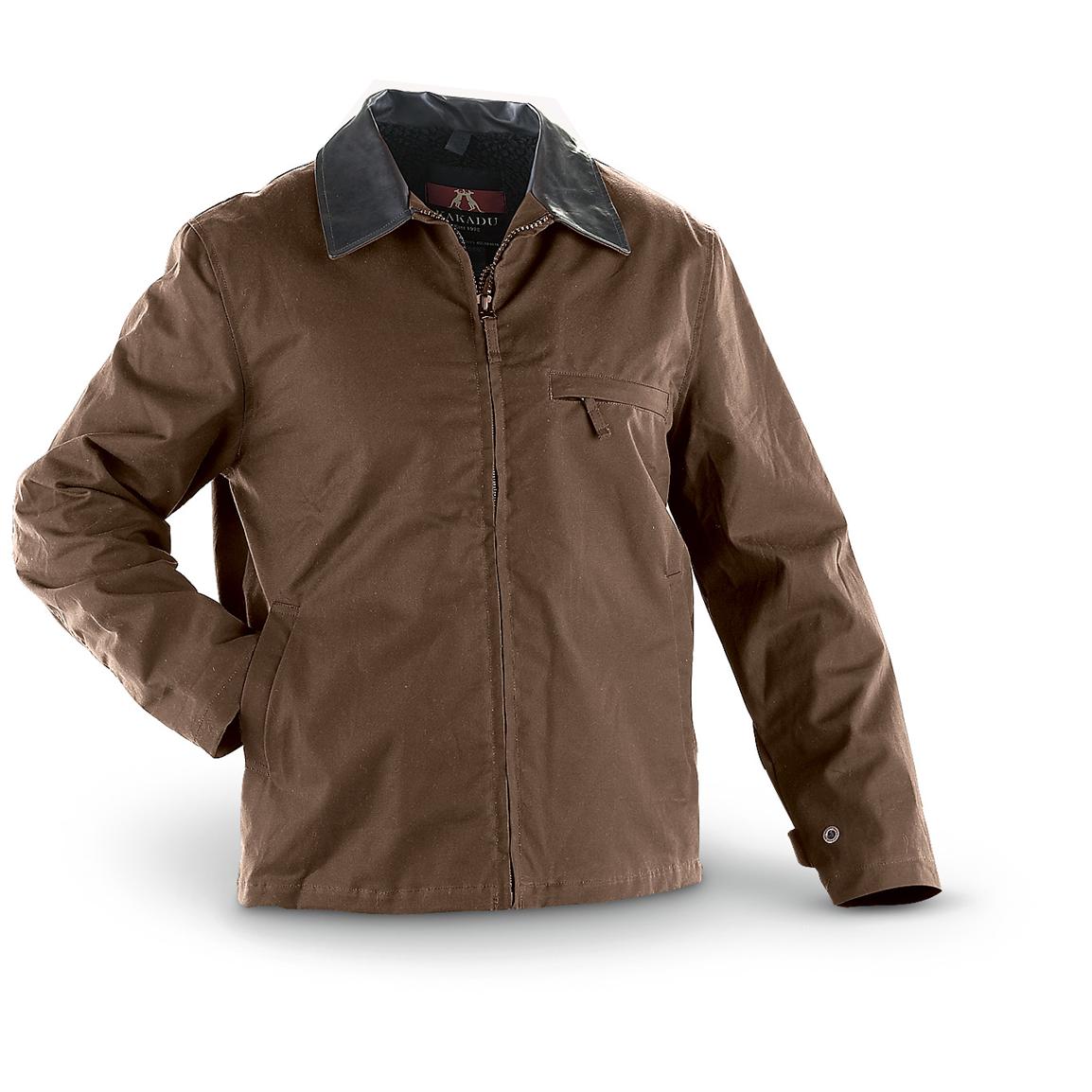 Kakadu® Oilskin Jacket, Brown - 173836, Insulated Jackets & Coats at ...