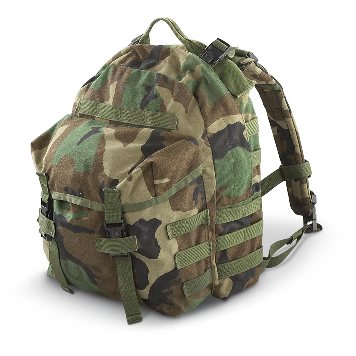 Nato standard issue woodland camouflage backpack rucksack 