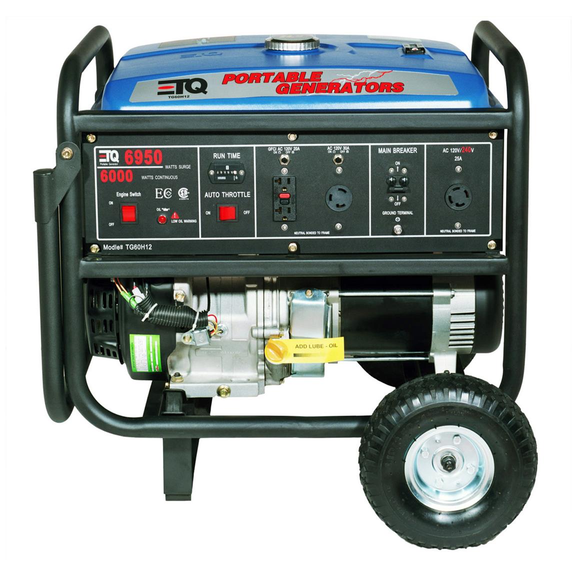 ETQ® 6,000 - watt Portable Generator - 174027, Portable Generators at
