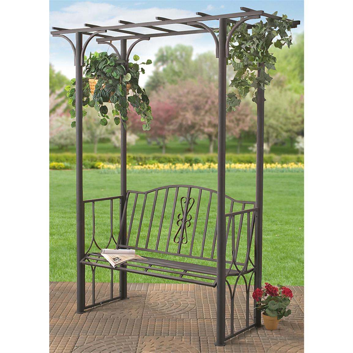 Backyard Arbor with Bench - 174113, Gazebos, Awnings & Canopies at