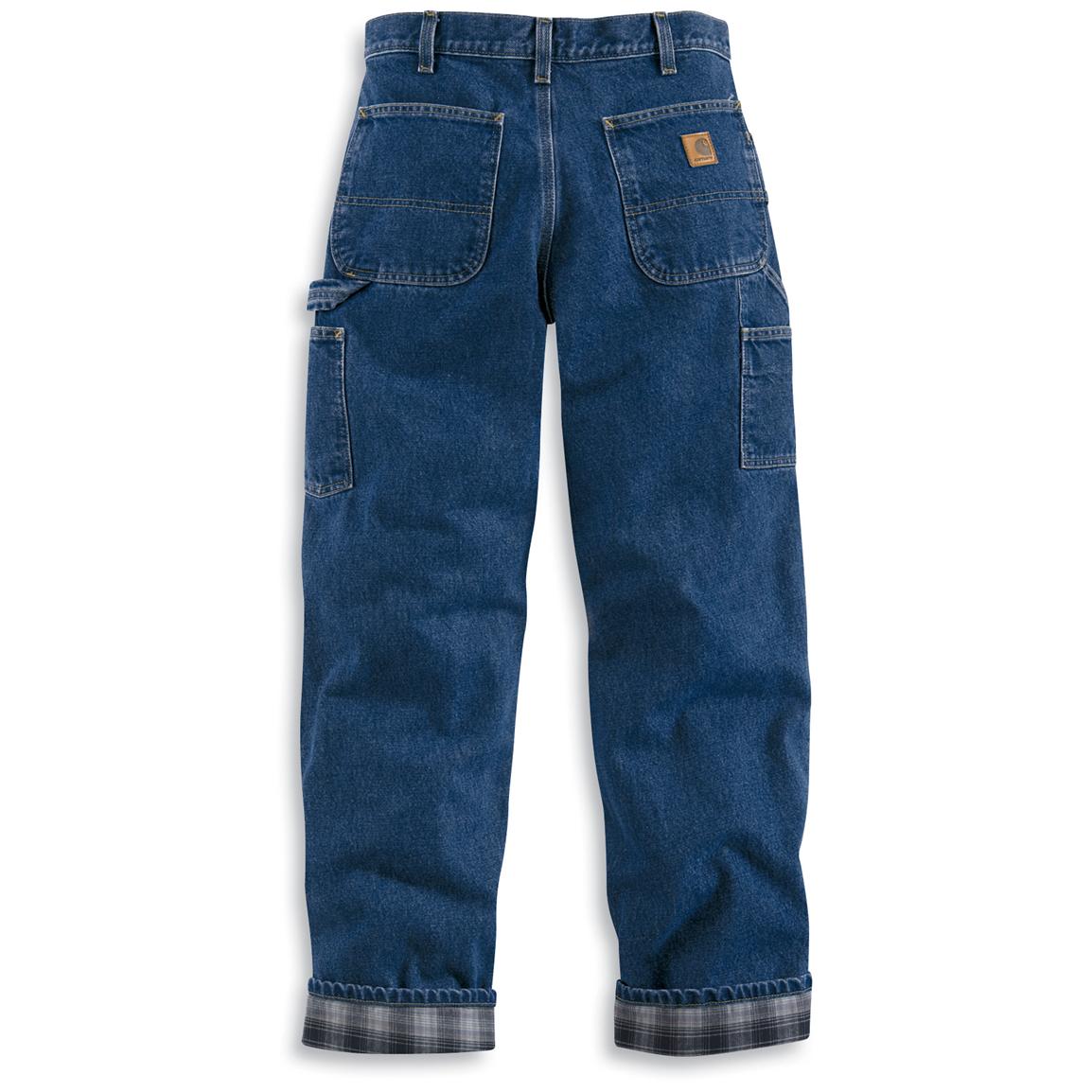 carhartt flannel lined carpenter jeans