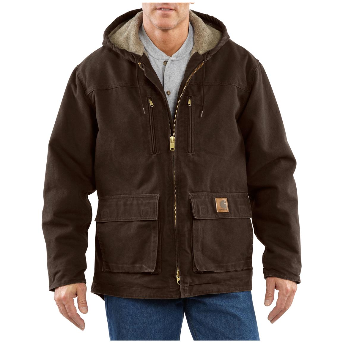 Carhartt® Sherpa - Lined Sandstone Jackson Coat - 174299, Insulated ...