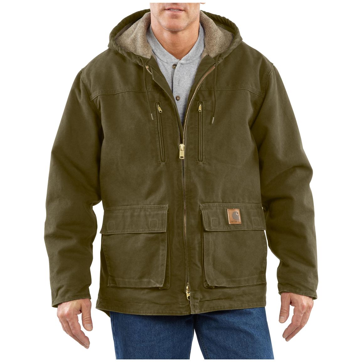 Carhartt® Sherpa - Lined Sandstone Jackson Coat - 174299, Insulated ...