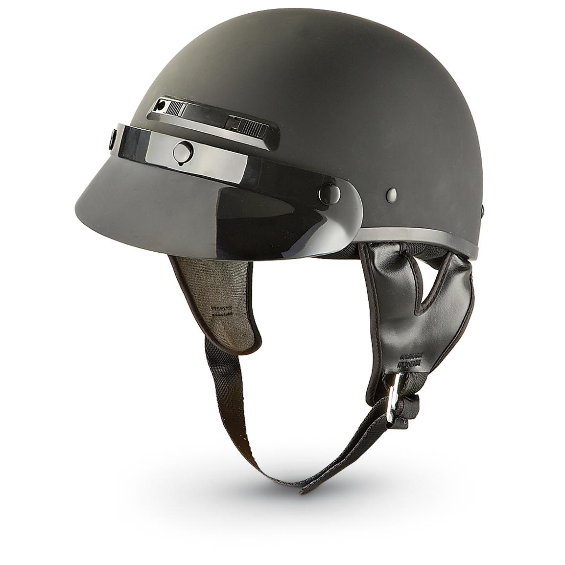 Raider™ Shorty - style Motorcycle Helmet, Flat Black - 175049, Helmets