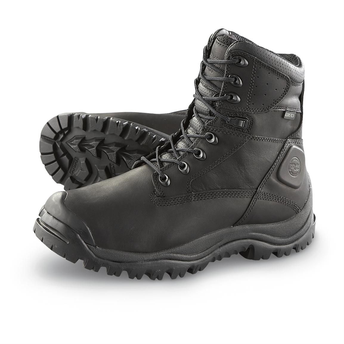 Men's TimberlandÂ® Valley Forge Duty Boots, Black - 175081, Tactical Boots at Sportsman's Guide