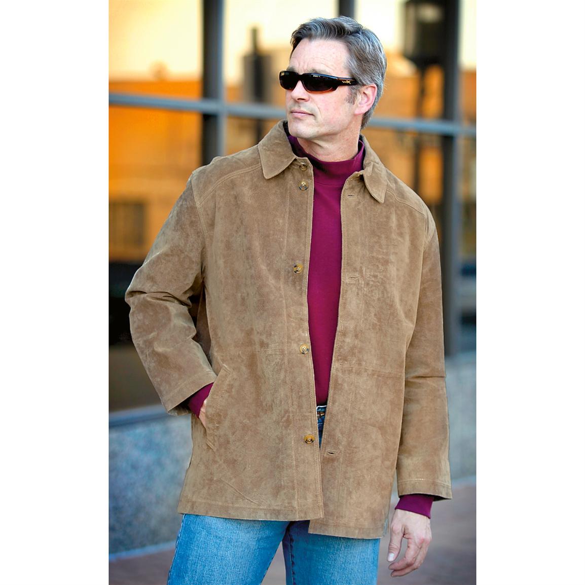 suede car coat