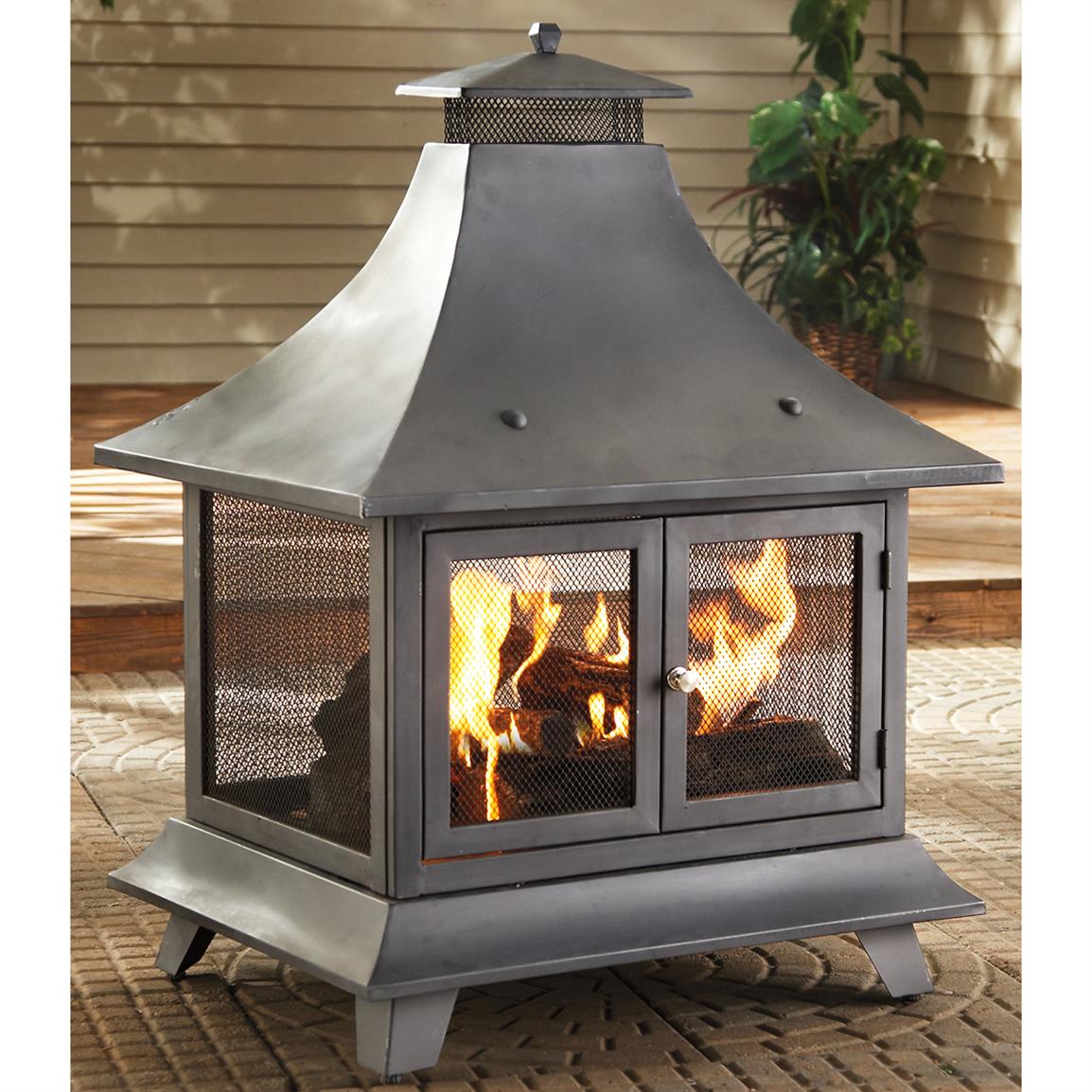 Pagoda Style Chiminea 175225 Fire Pits Patio Heaters At