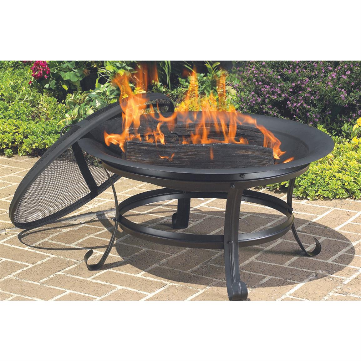 Cobraco Steel Fire Pit With Scroll, Fire Pit Legs