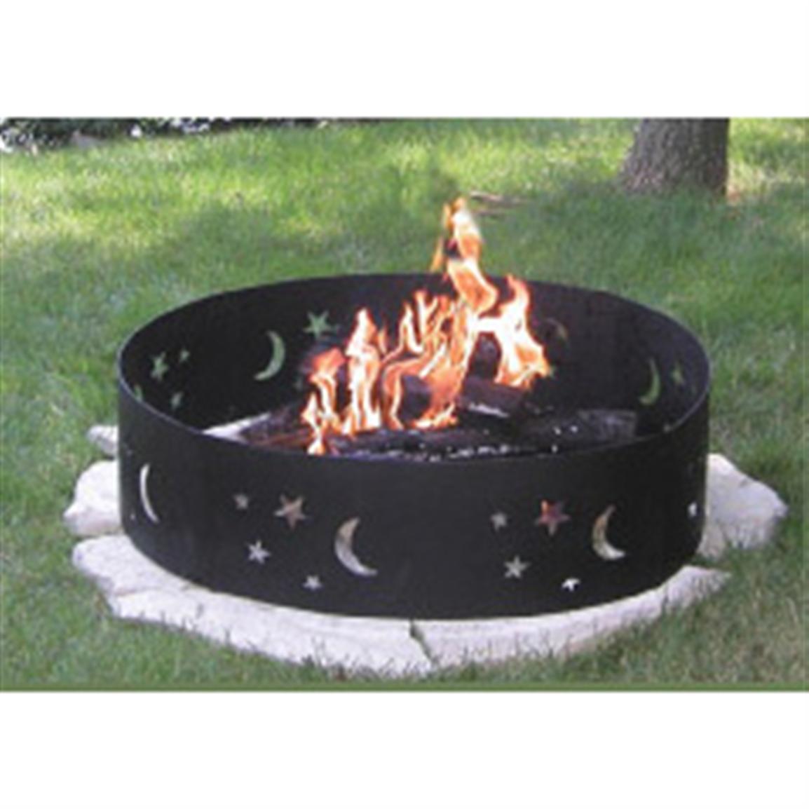 Cobraco Moon And Stars Camp Fire Ring, Moon And Stars Fire Pit