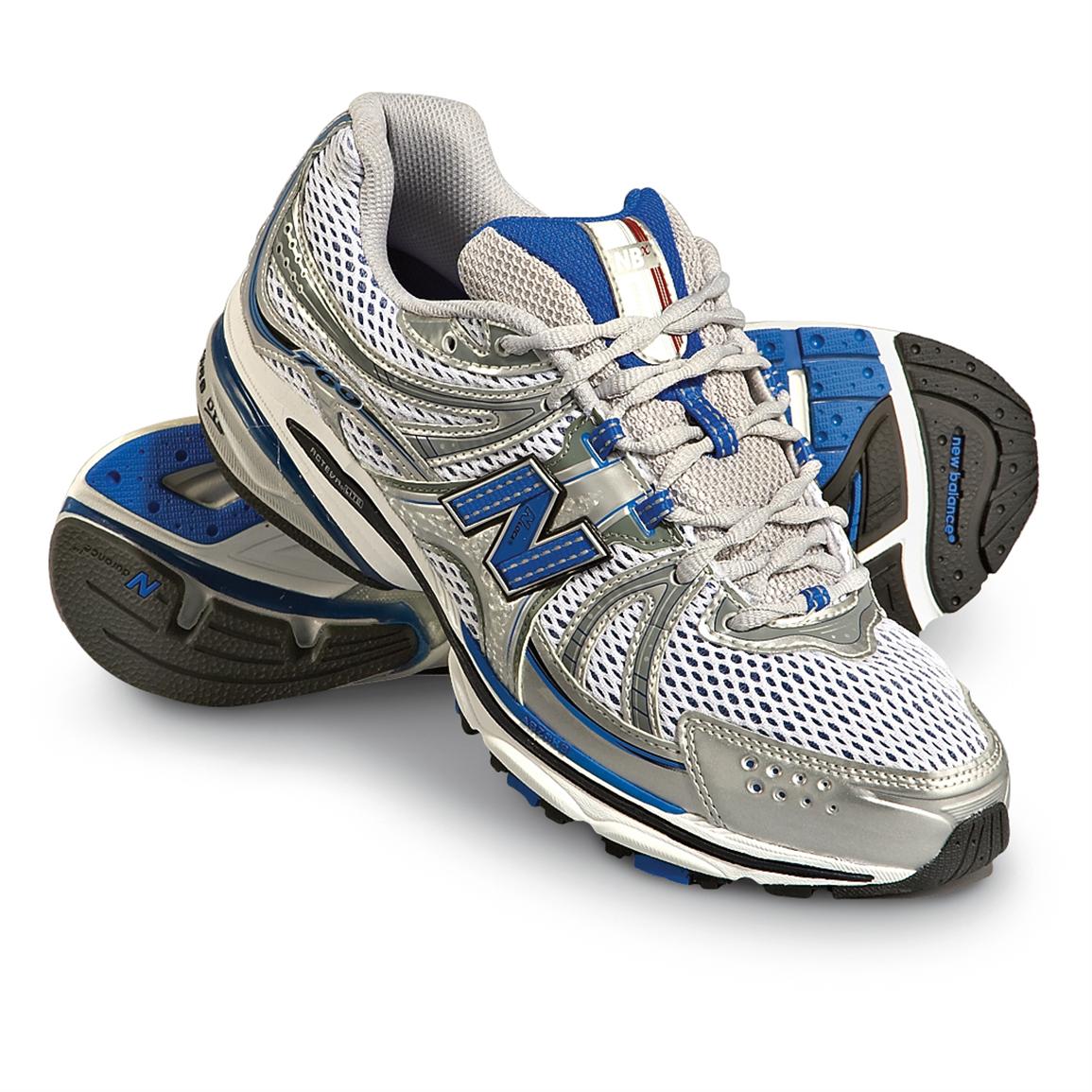 Men's New Balance® MR4695B Running Shoes, Silver / Blue - 175295 ...